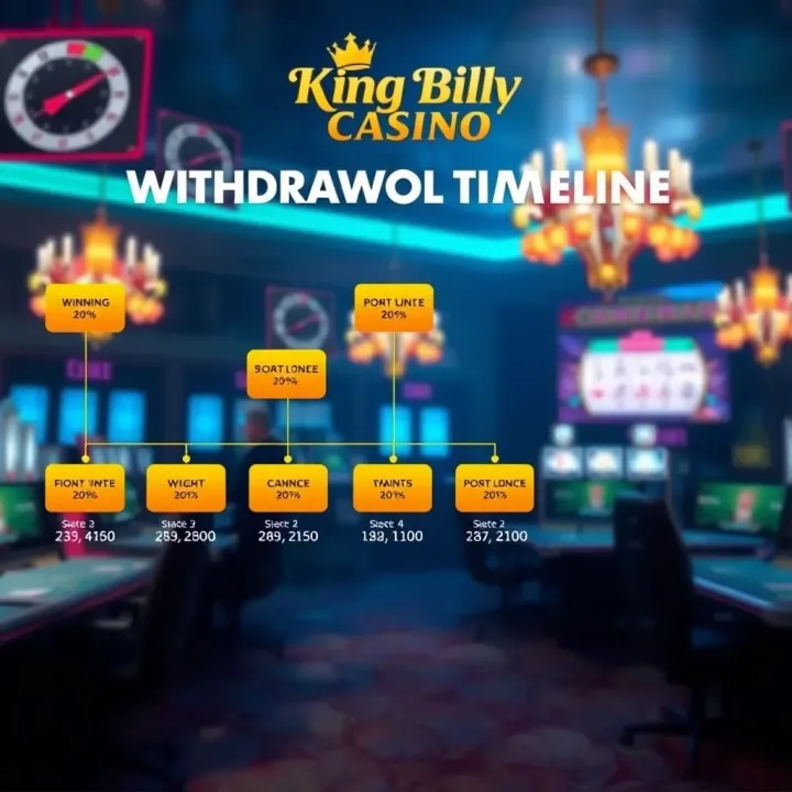 Flowchart illustrating the stages involved in withdrawing winnings from King Billy Casino