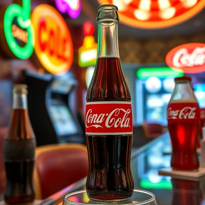 Vintage King Billy Coke Bottle Display Vintage King Billy Coke Bottle showcasing unique curved design and iconic branding