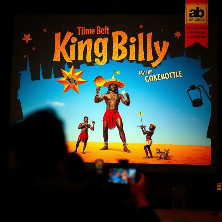 Album cover art of AB Original showcasing vibrant Indigenous Australian cultural elements