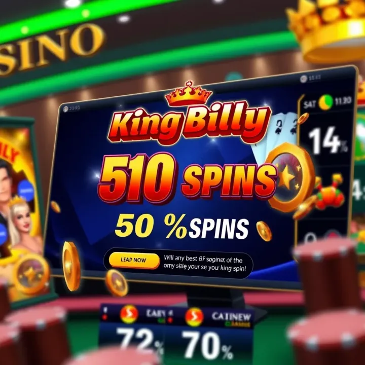 Illustration of promotional offer details with casino tokens and digital interface