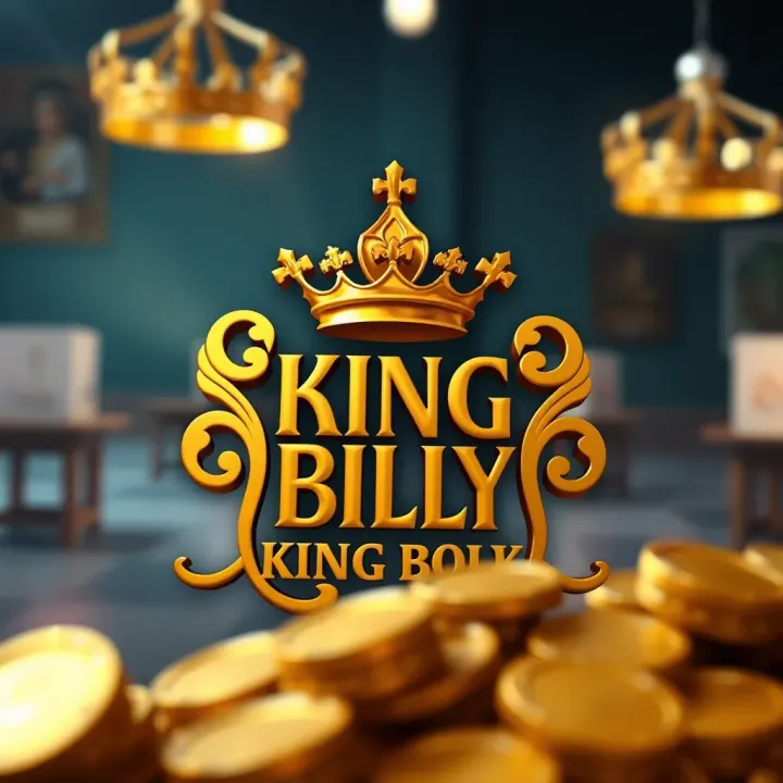 King Billy Logo with Traditional Design Motifs Detailed illustration of the King Billy logo featuring traditional design elements and symbolic motifs
