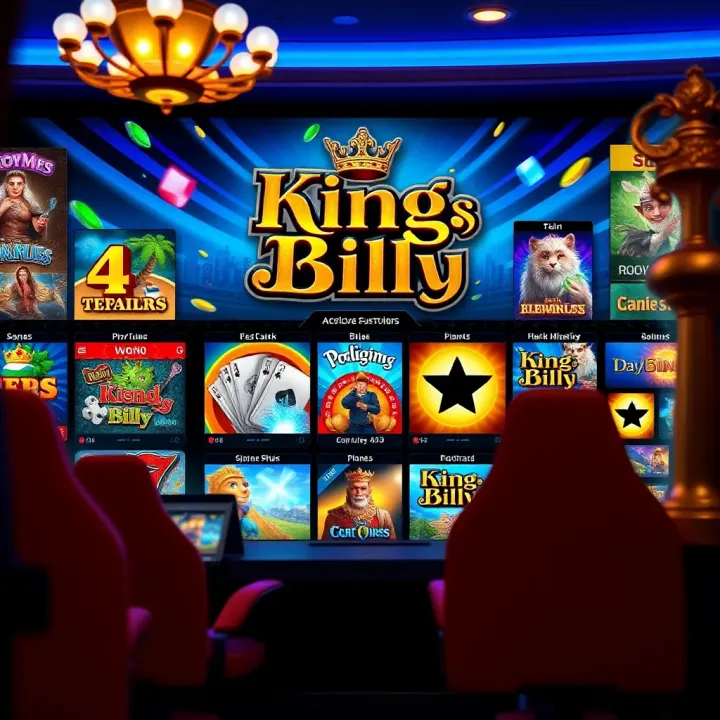King Billy MGA Casino User Interface Overview King Billy MGA online casino interface showcasing game variety and user-friendly design