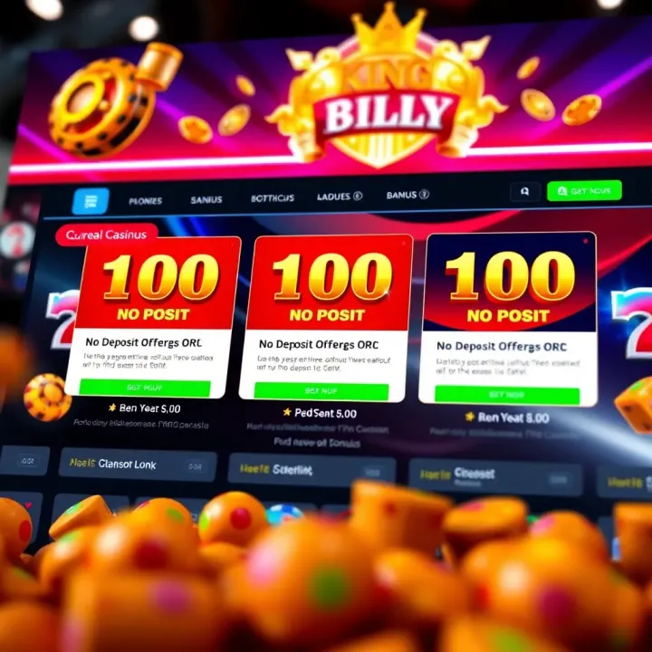 Illustration of a digital casino interface with bonus notifications and game icons