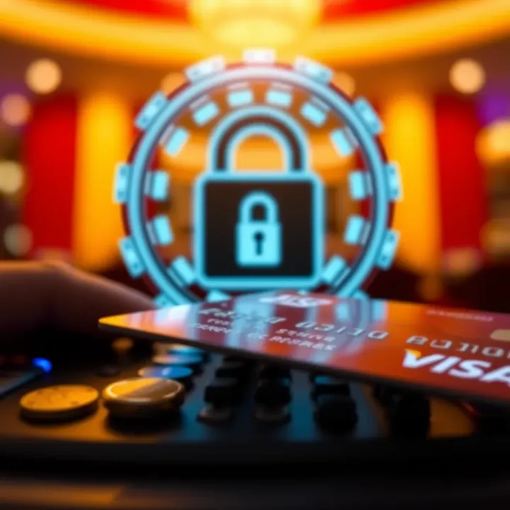Secure online payment method with credit card and digital lock symbolizing safe transactions