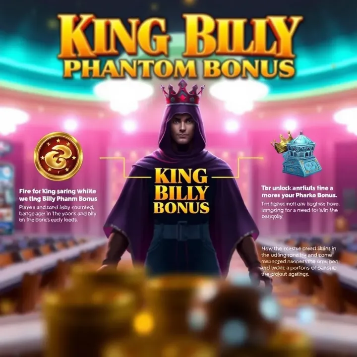 Diagram illustrating how players can unlock and use the King Billy Phantom Bonus in online casino gameplay