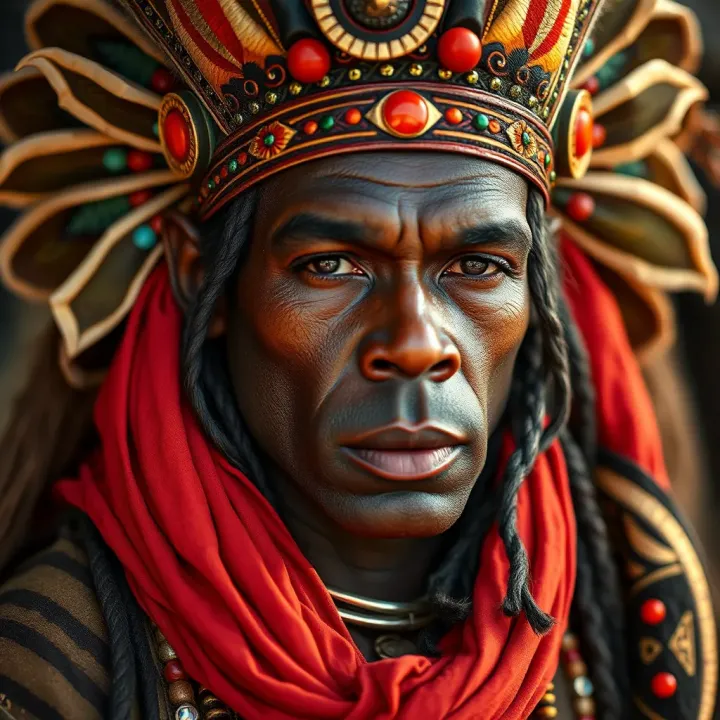 Portrait of King Billy representing Indigenous Australian heritage and community identity
